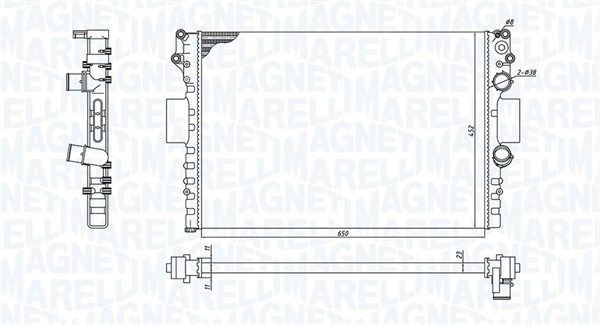 Radiador de esfriamento de motor 500396429 Iveco